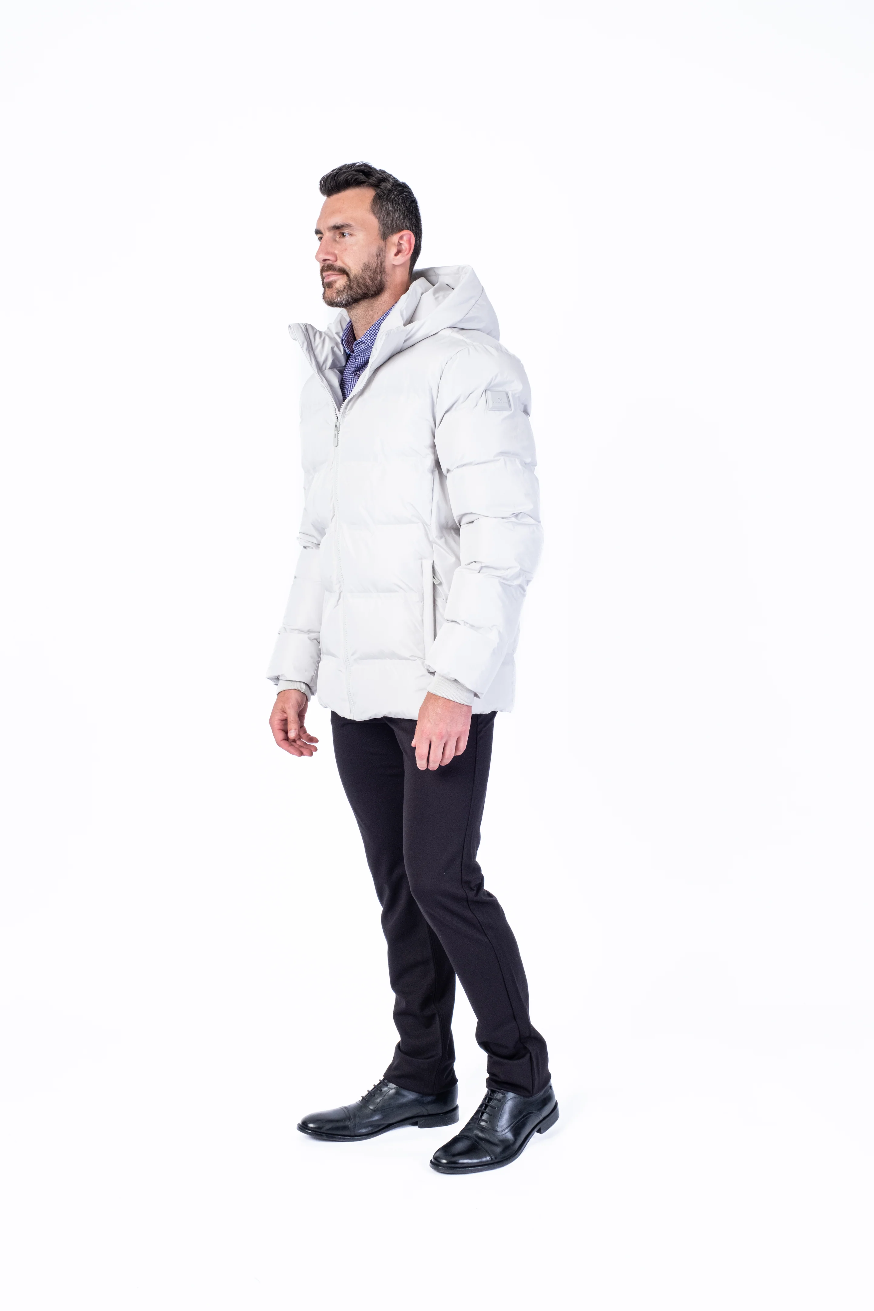 "ANTONIE" Mid-Weight Heat Sealed Puffer - Stone - Image 3
