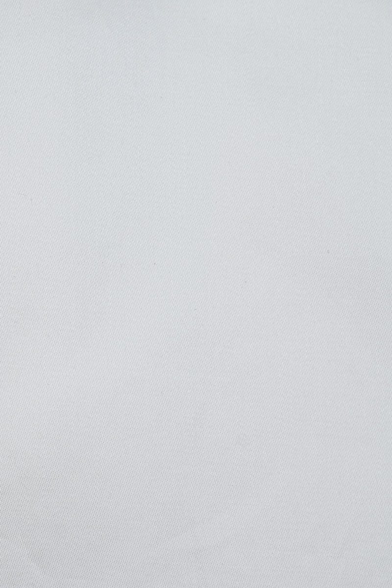 Cotton Satin Finish Solid Dress Shirt - Off White - Image 3
