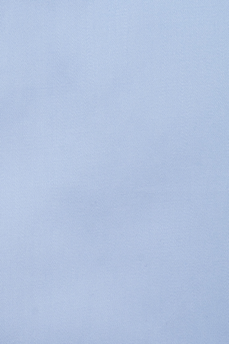 Cotton Satin Finish Solid Dress Shirt - Light Blue - Image 3