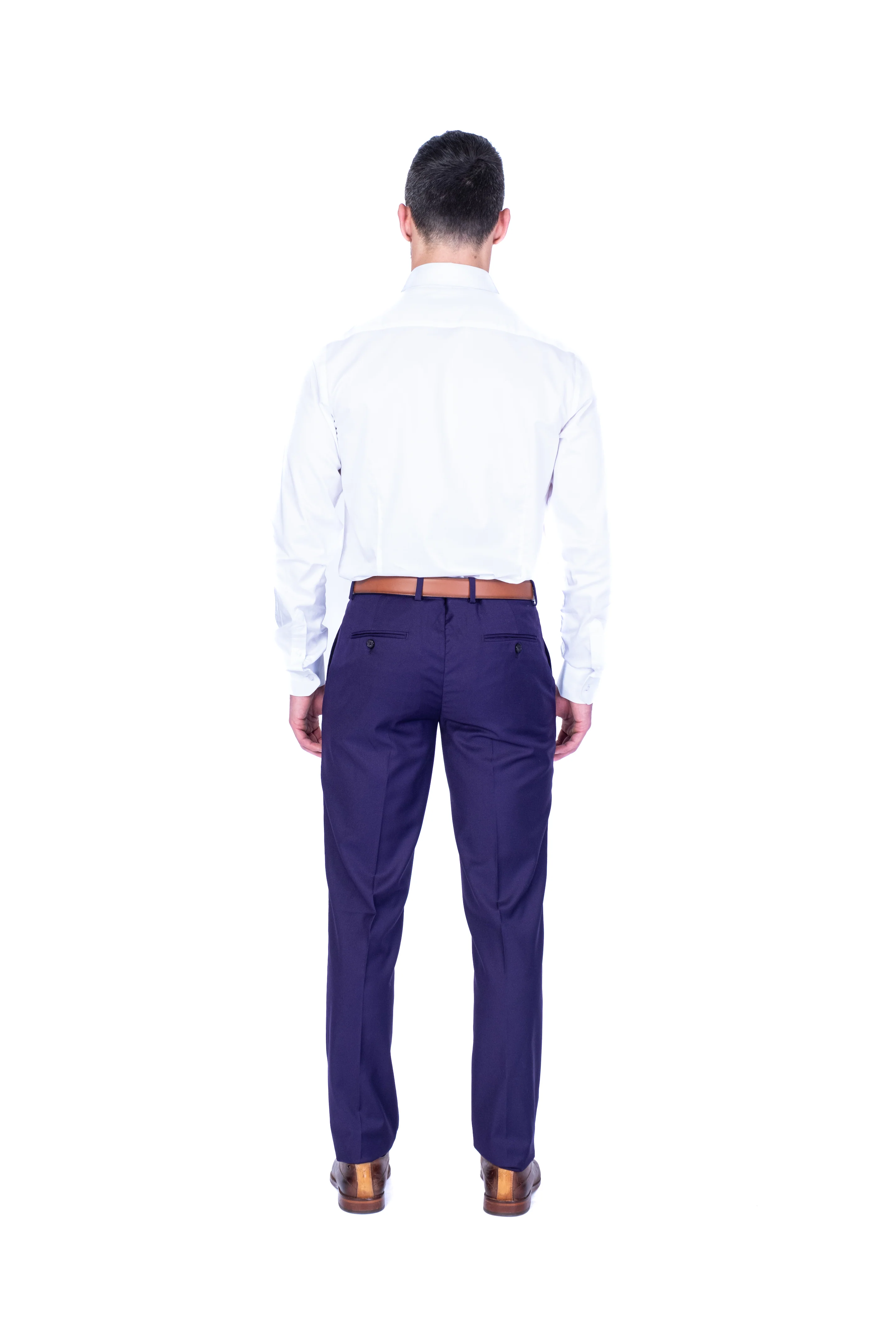 Cotton Satin Finish Solid Dress Shirt - White - Image 4