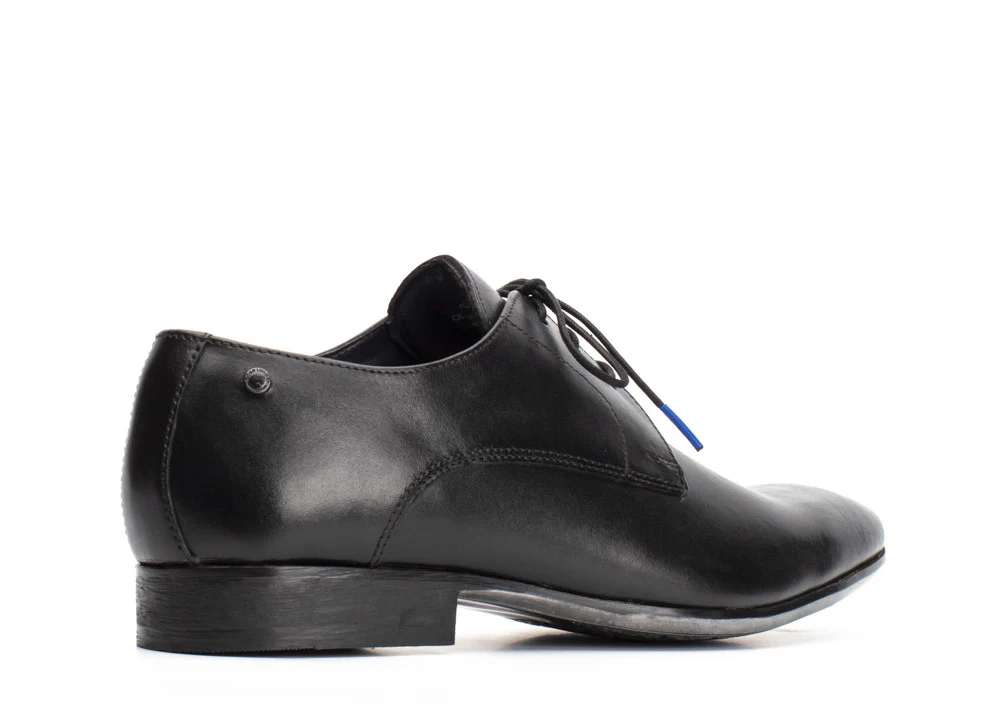 Dansey Lace Up Solid Shoe - Black - Image 3