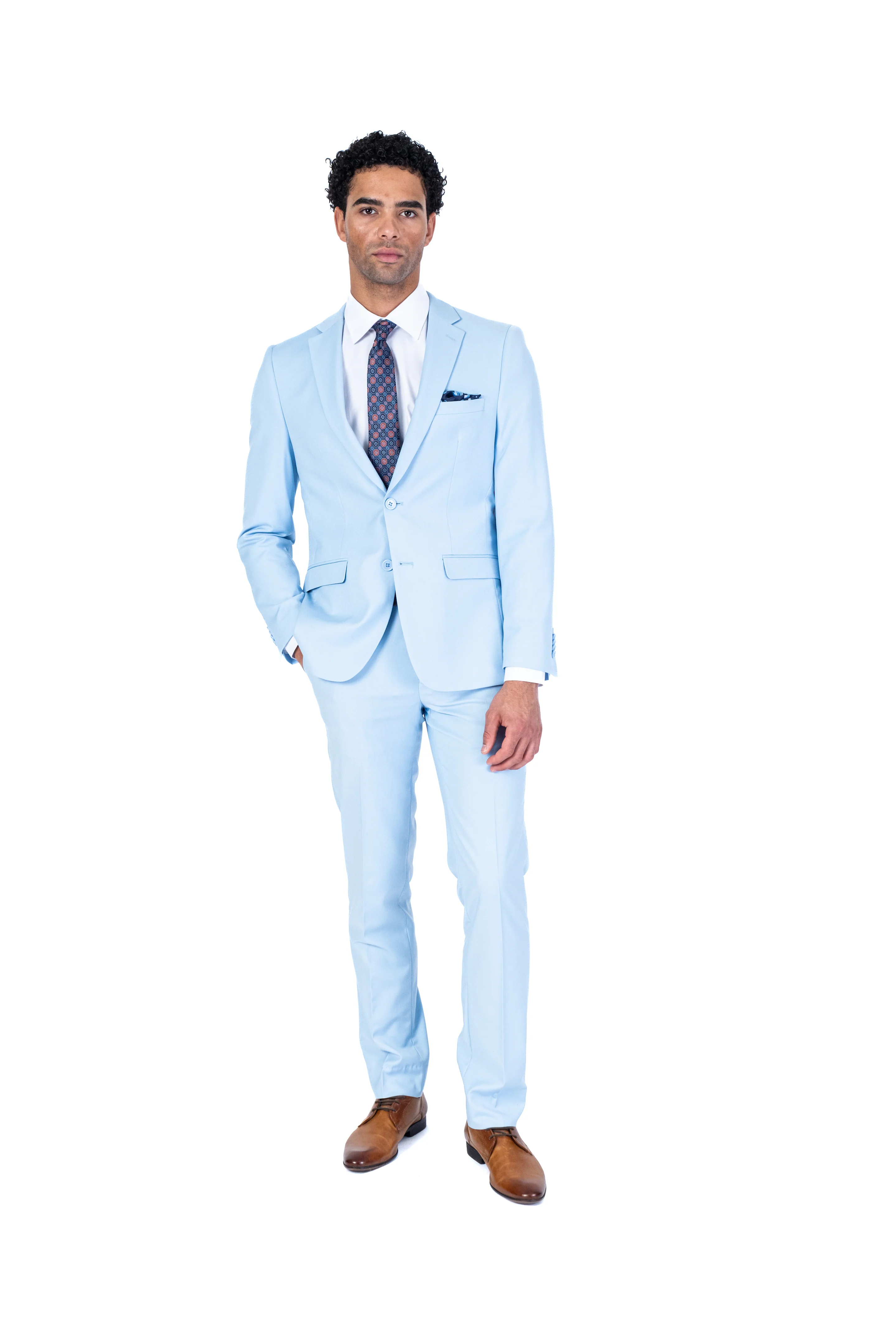 Extra Slim Fit Solid Suit - Light Blue - Image 3