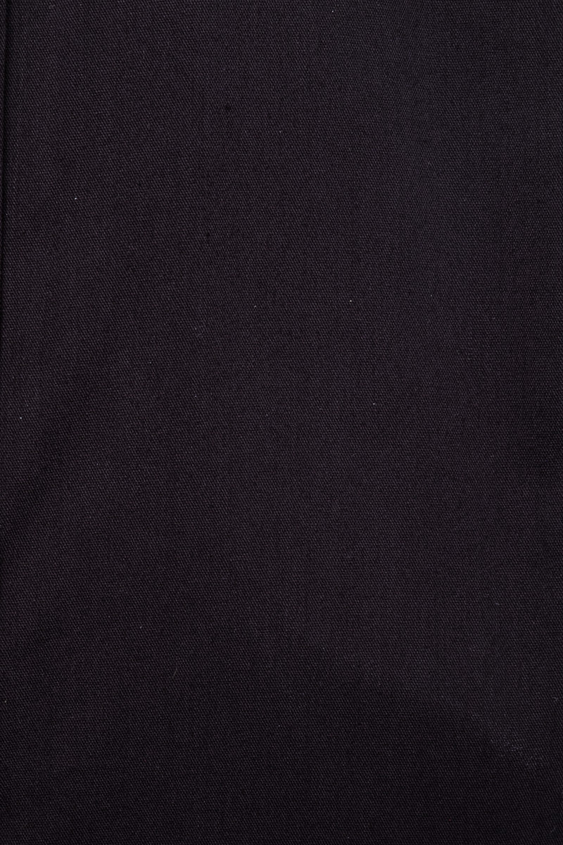 Modern Slim Fit Solid Stretch Dress Shirt - Black - Image 3
