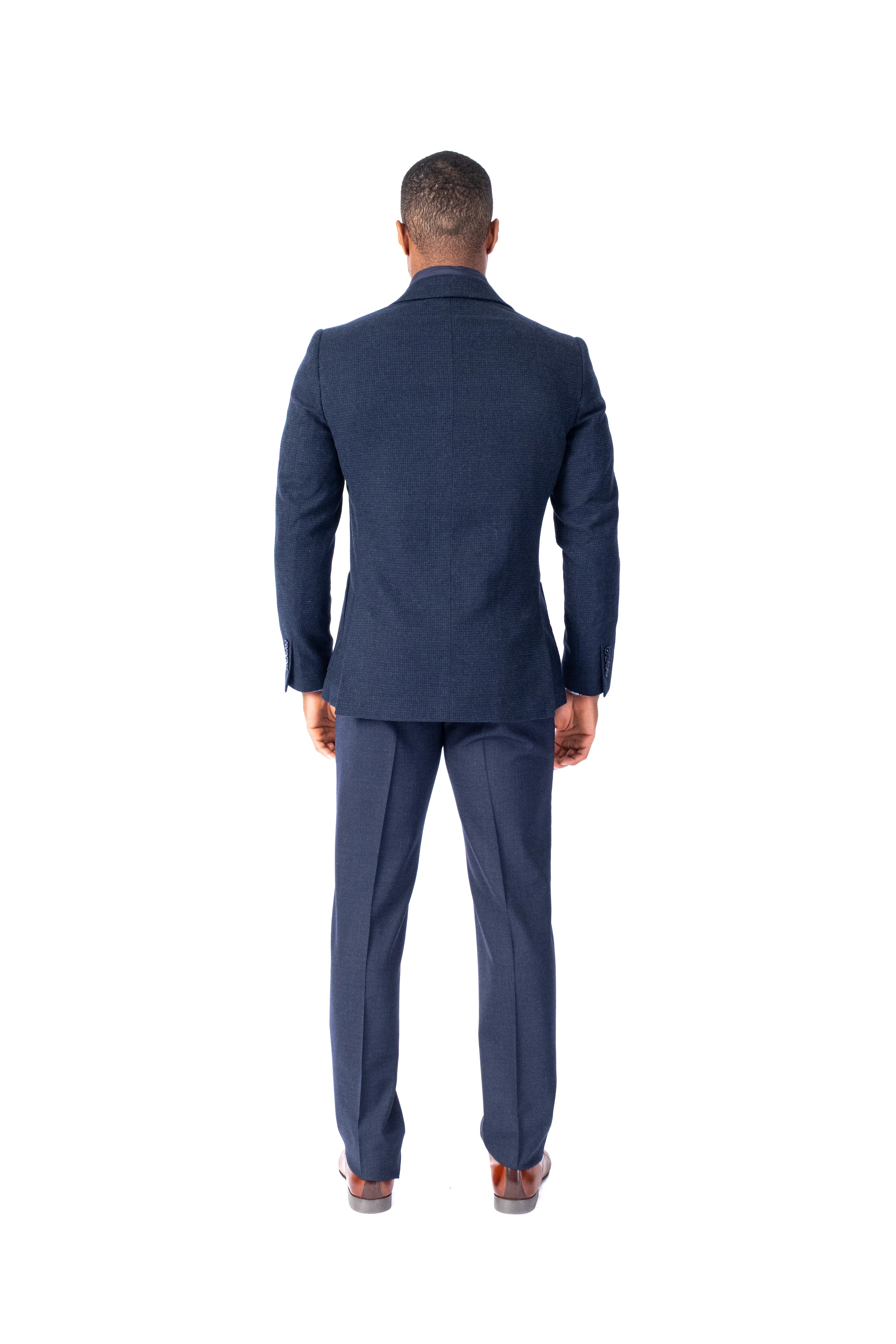 Houndstooth Blazer w/ Zipout Bib - Navy - Image 4