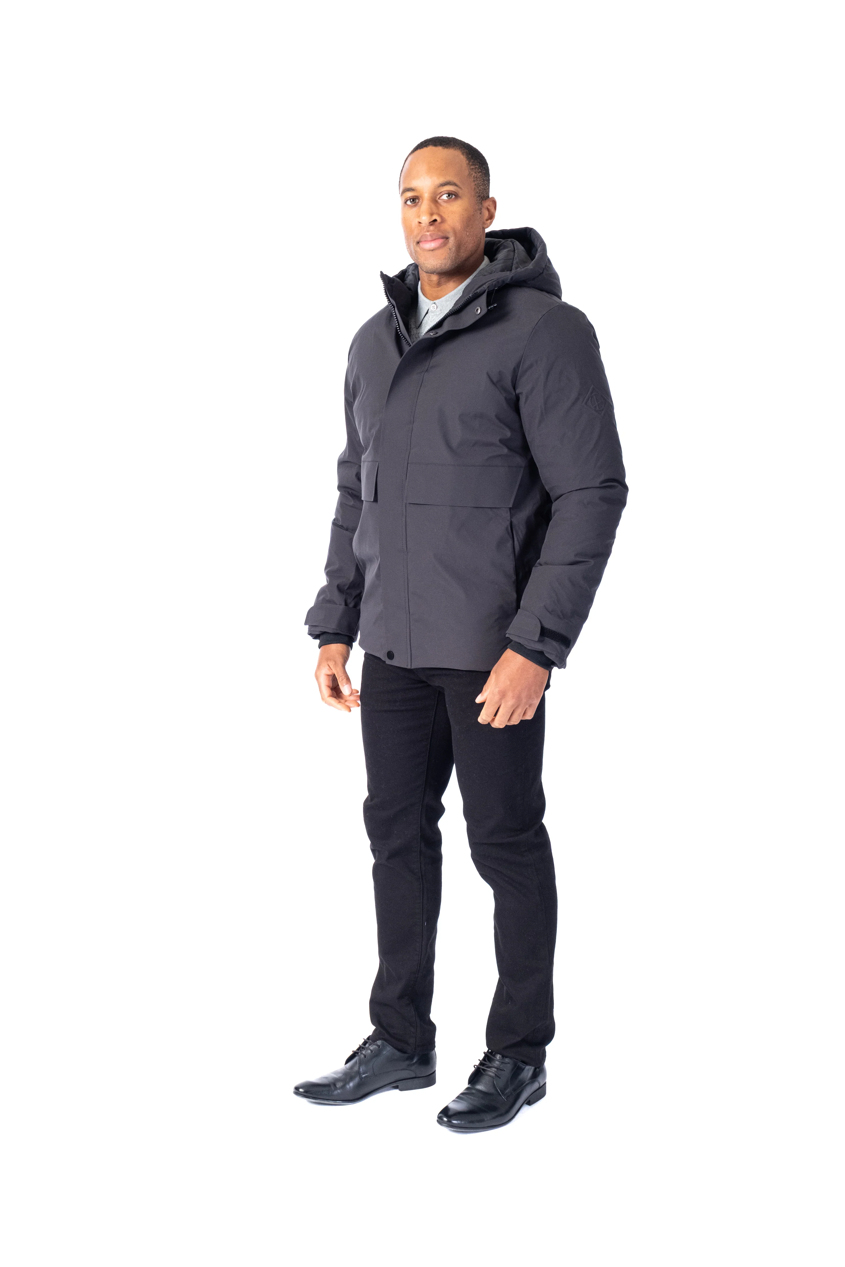 Light Weight Tech Puffer Bomber - Black - Image 3