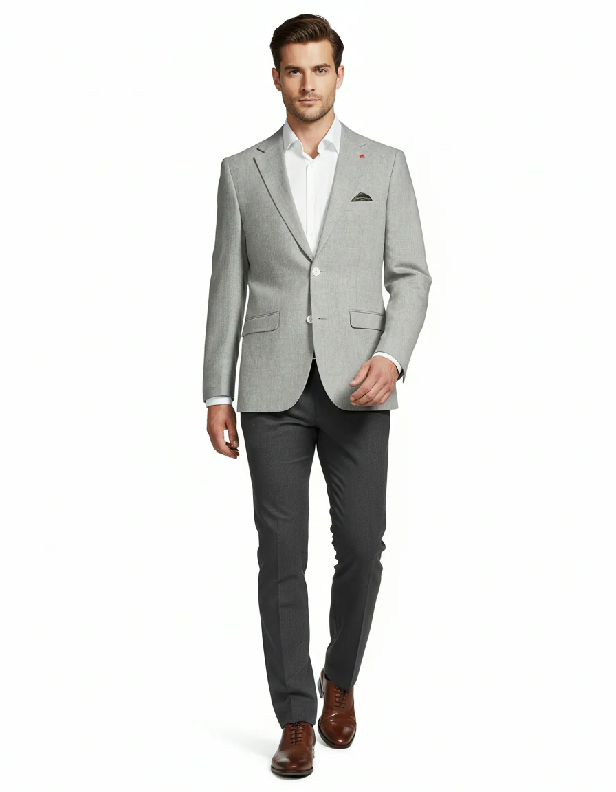 Linen Blazer Separate - Green - Image 2