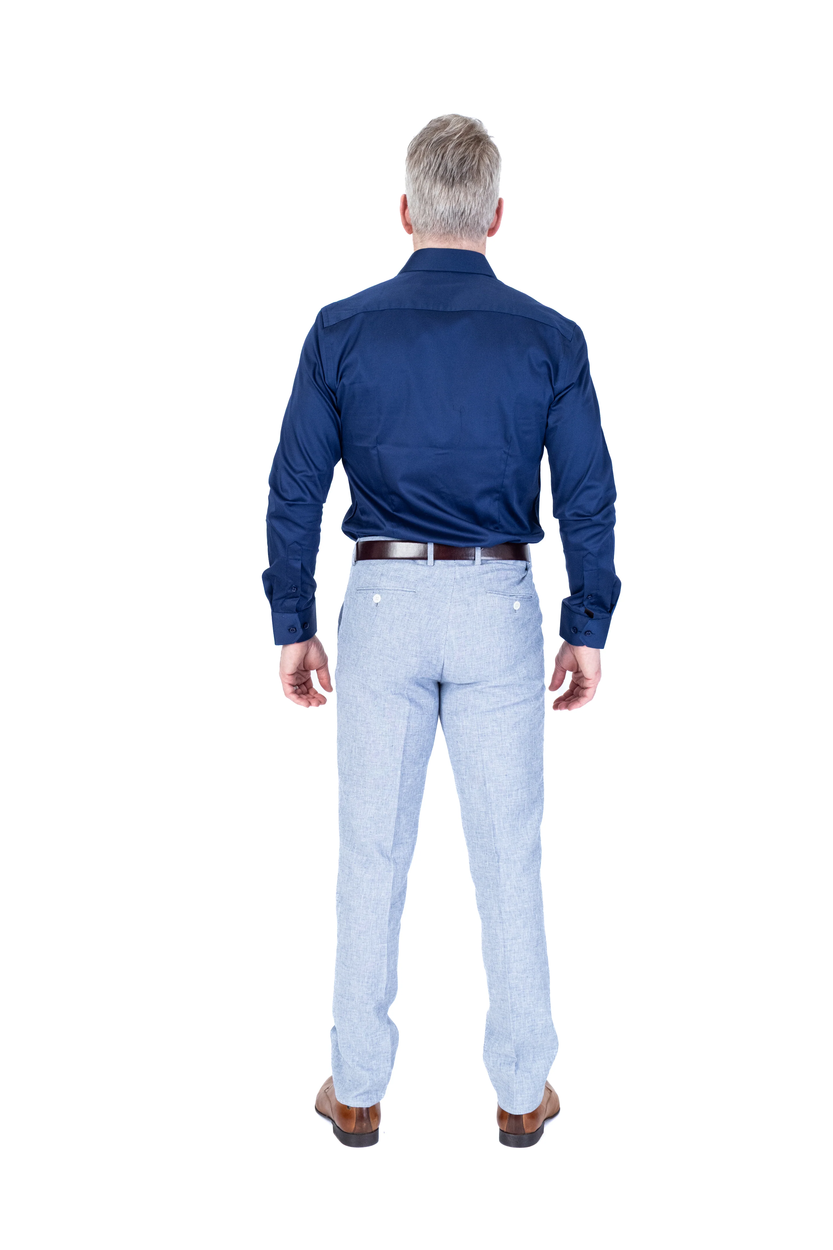 Linen Dress Pant Separate - Blue - Image 3