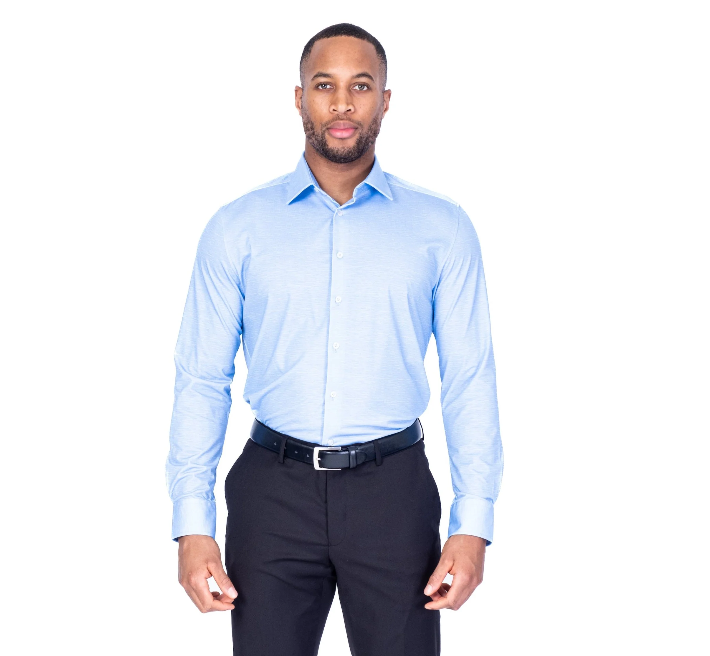 Performance Stretch Solid Dress Shirt - Light Blue