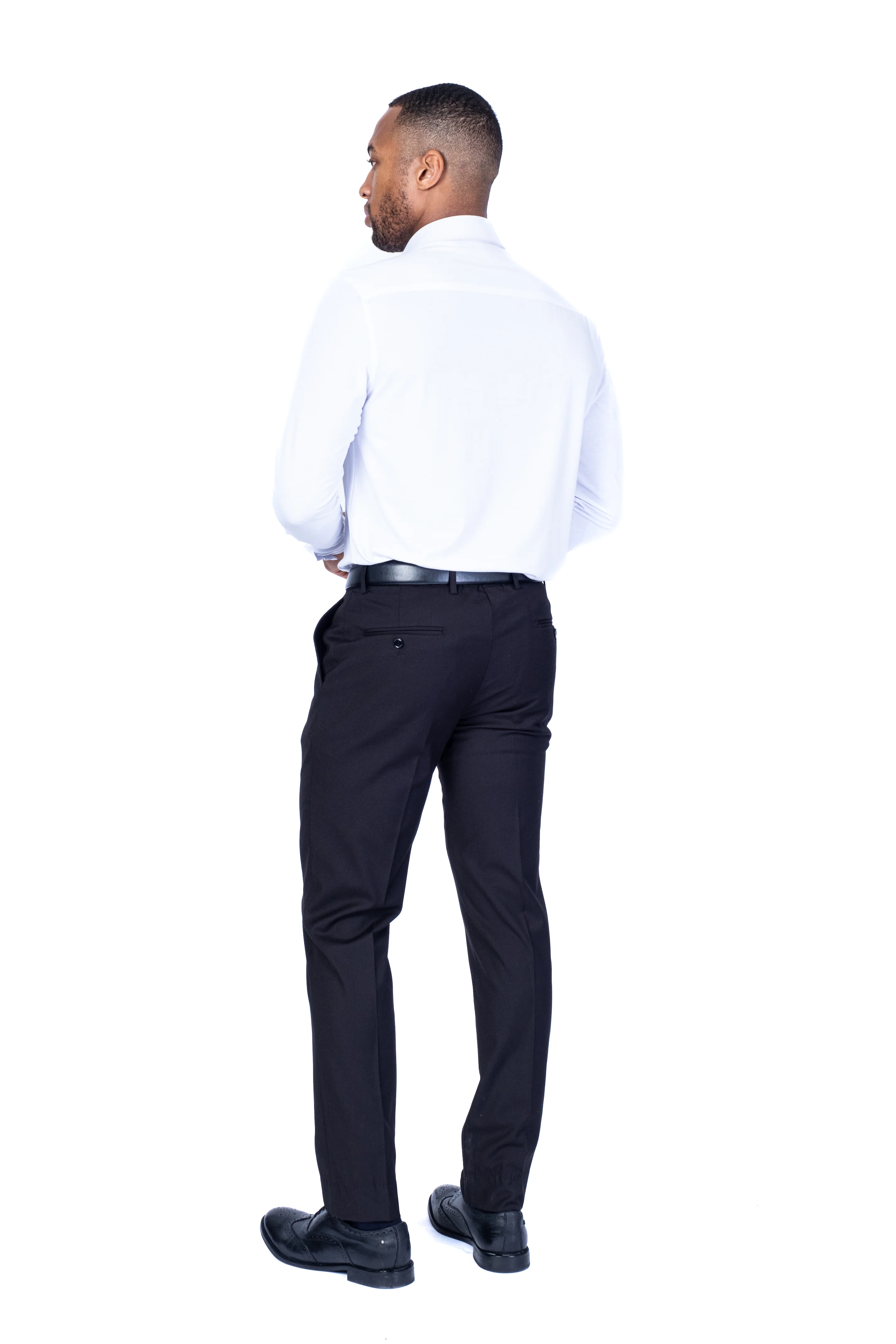 Performance Stretch Solid Dress Shirt - White - Image 5