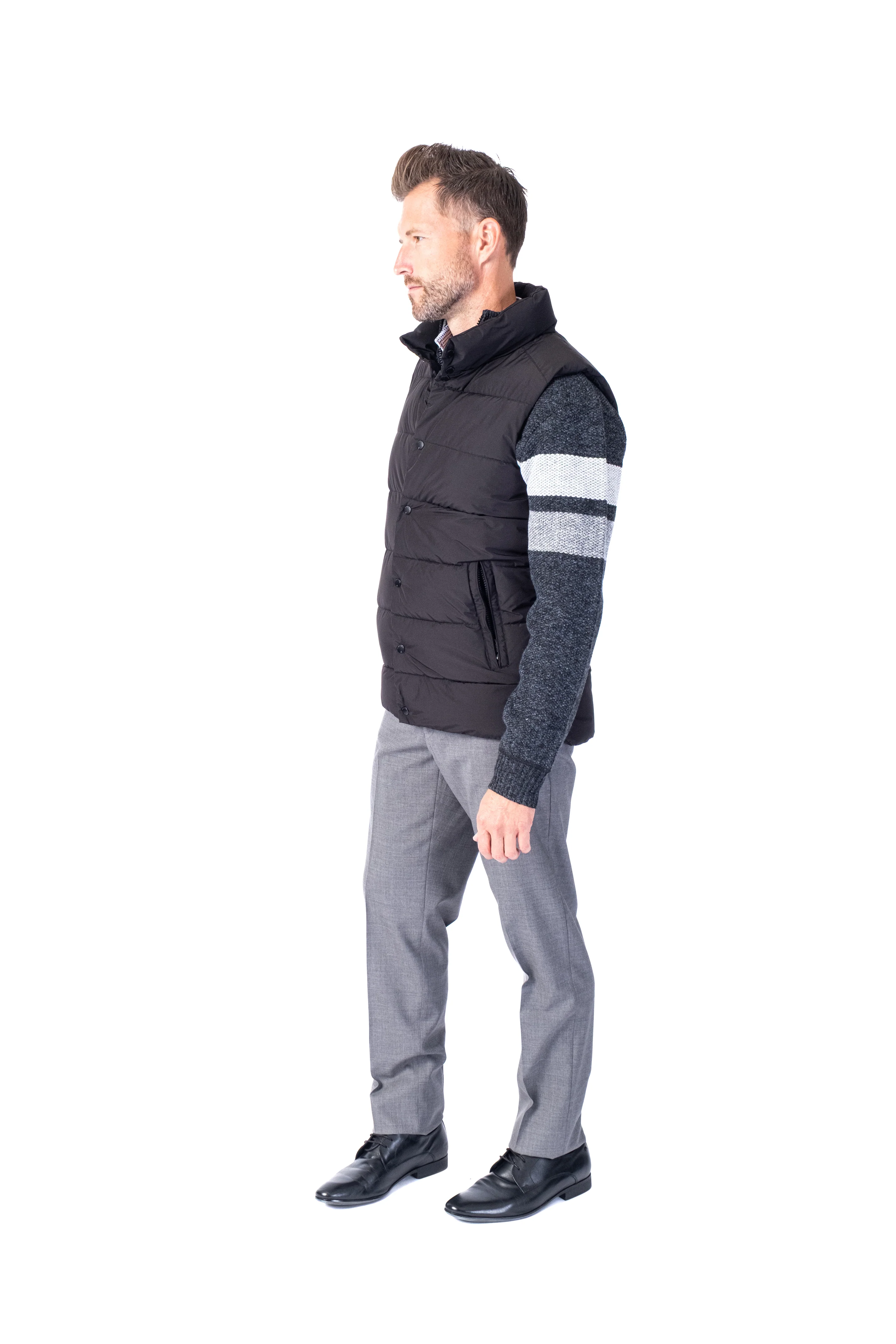 Puffer Nylon Vest - Black - Image 3