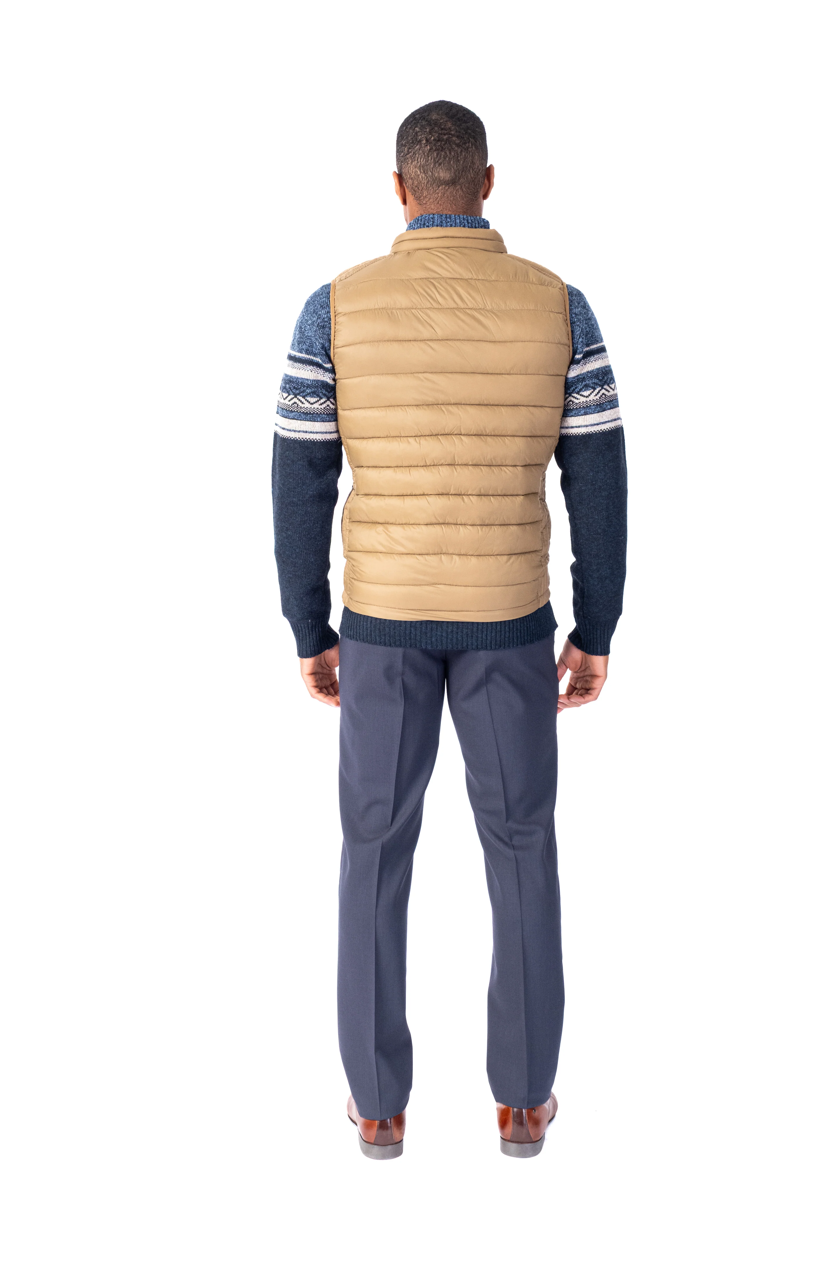 Quilted Nylon Vest - Tan - Image 4