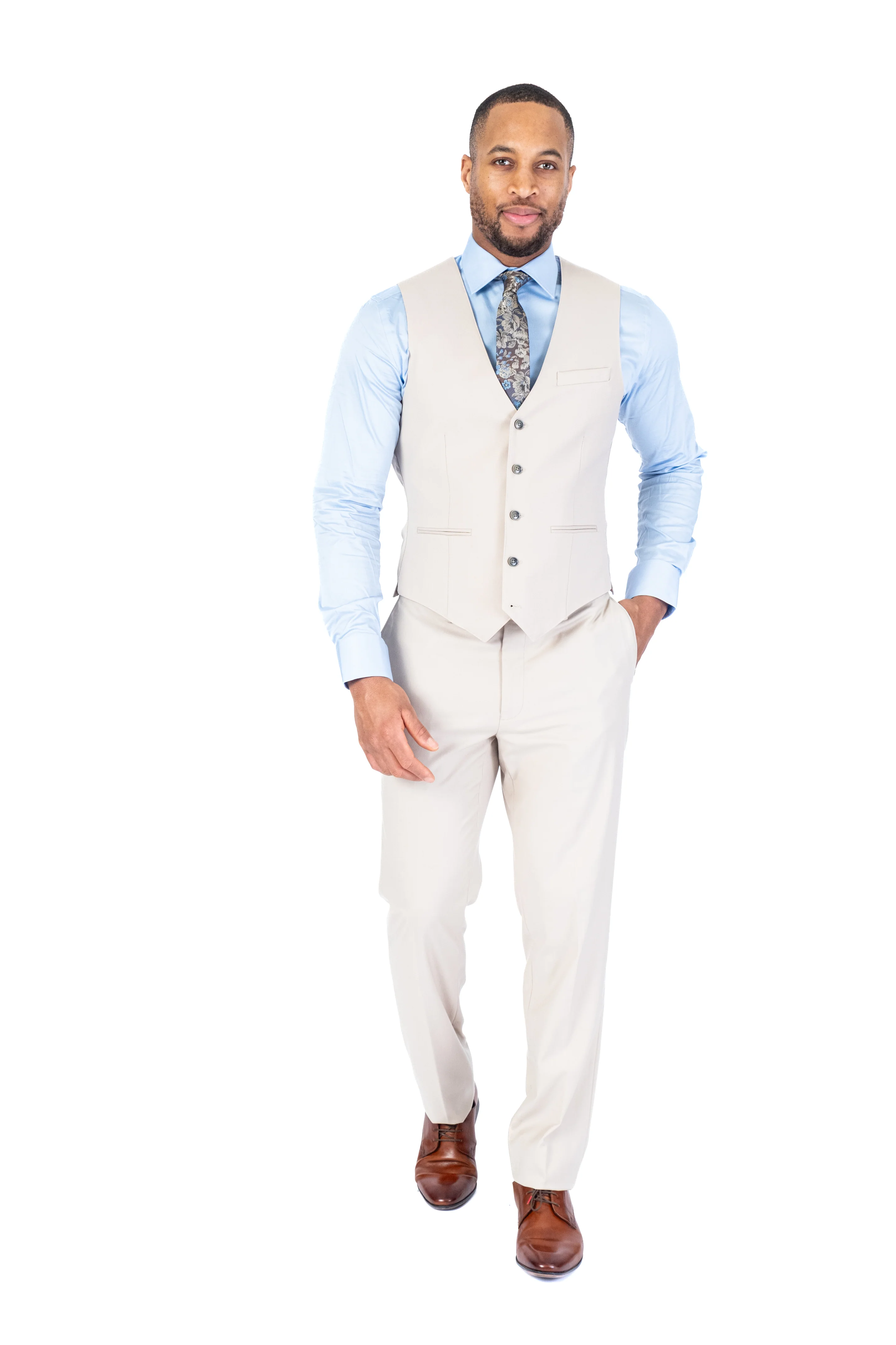 Solid Vest Separate - Sand - Image 3