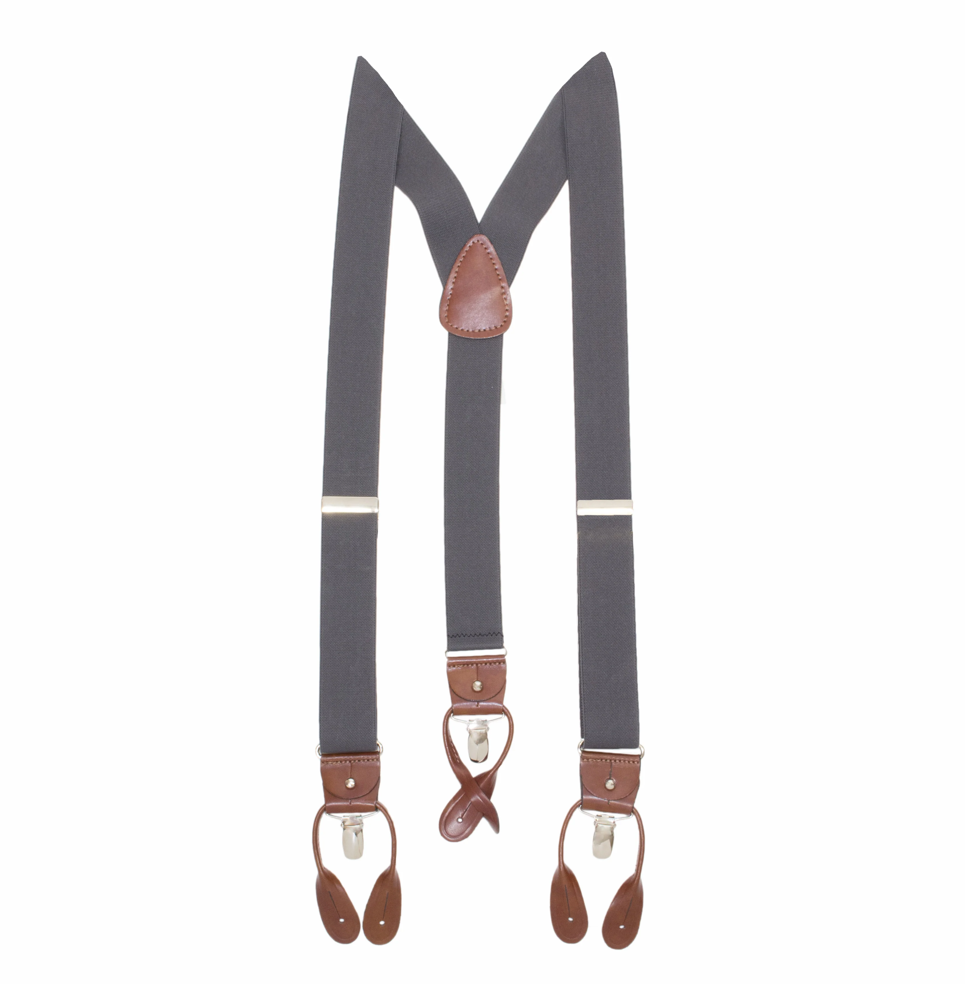 Stretch Adjustable Suspenders - Charcoal