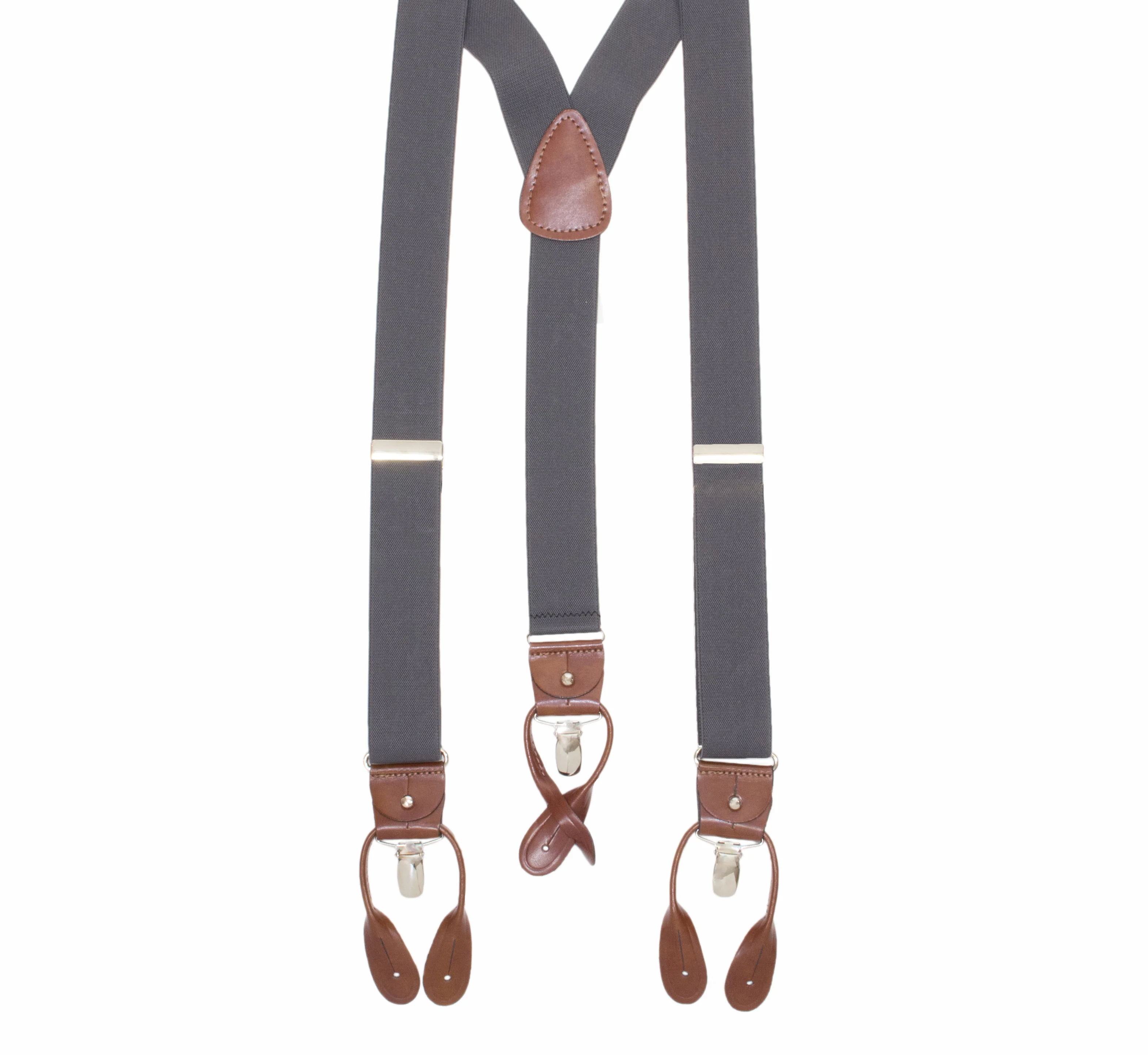 Stretch Adjustable Suspenders - Charcoal - Image 2