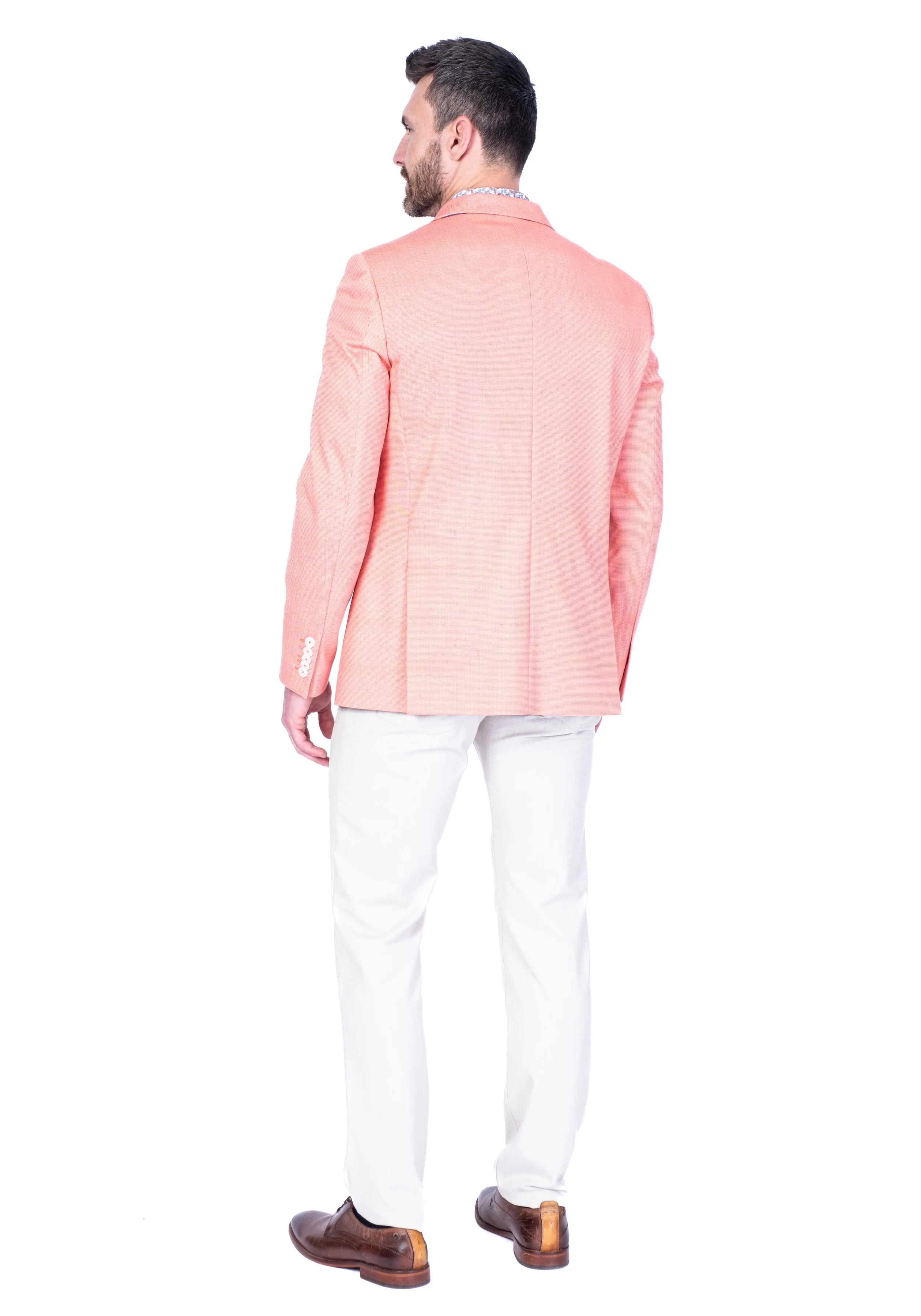 Textured Sports Jacket - Orange - Image 3
