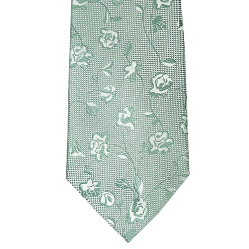 Tonal Floral Tie - Green