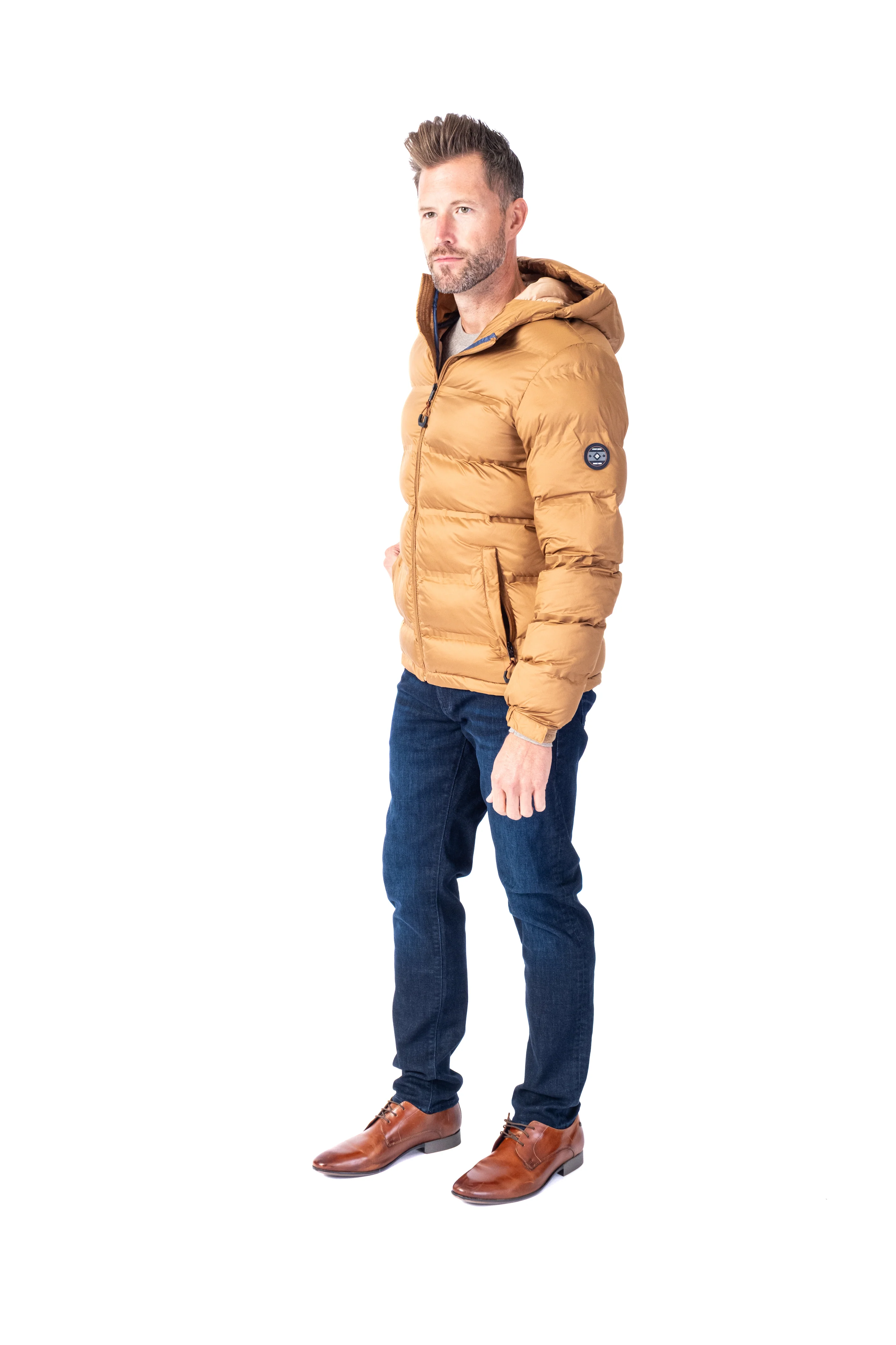 Ultra-Lite Hooded Bomber - Light Brown - Image 3