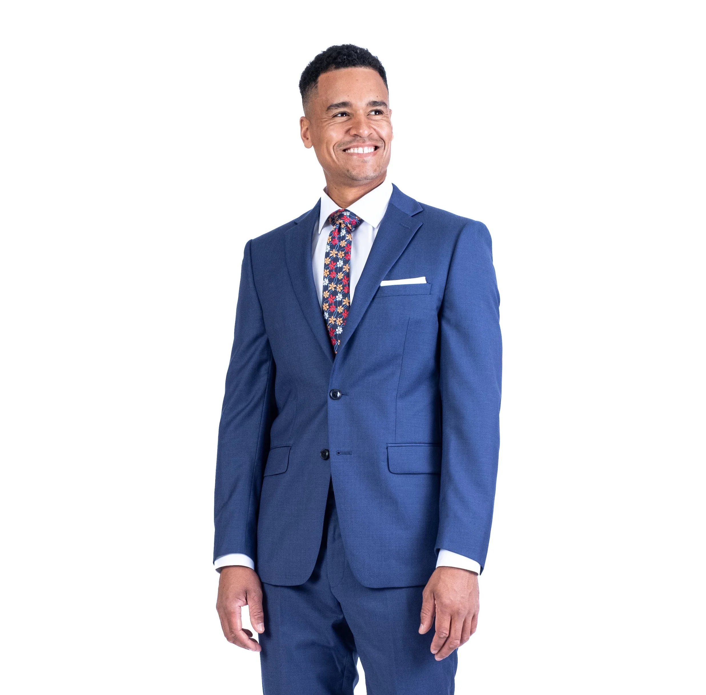 Wool/Stretch Sport Jacket Separate - Blue - Image 3