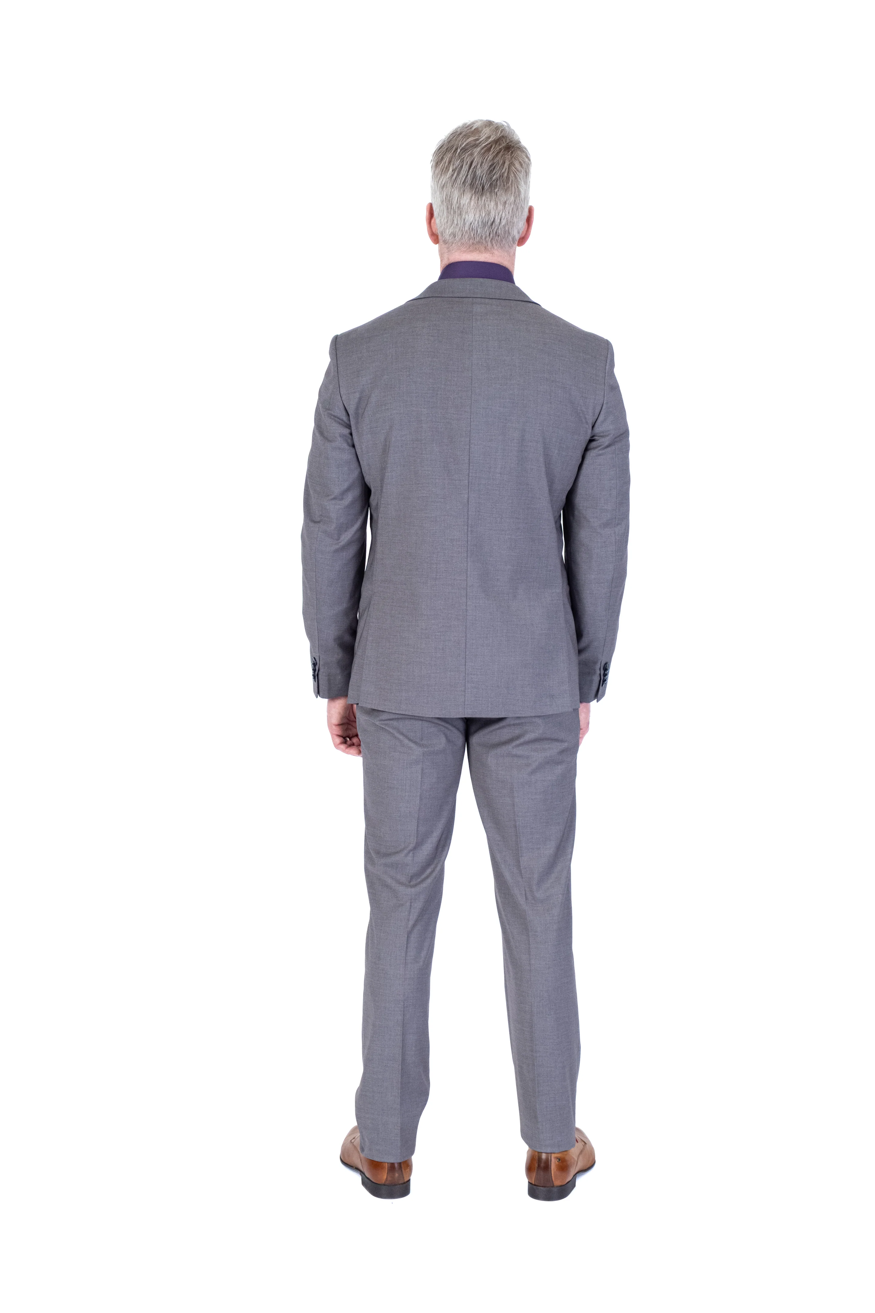 X-Fit 3pc Solid Stretch Suit - Grey - Image 4