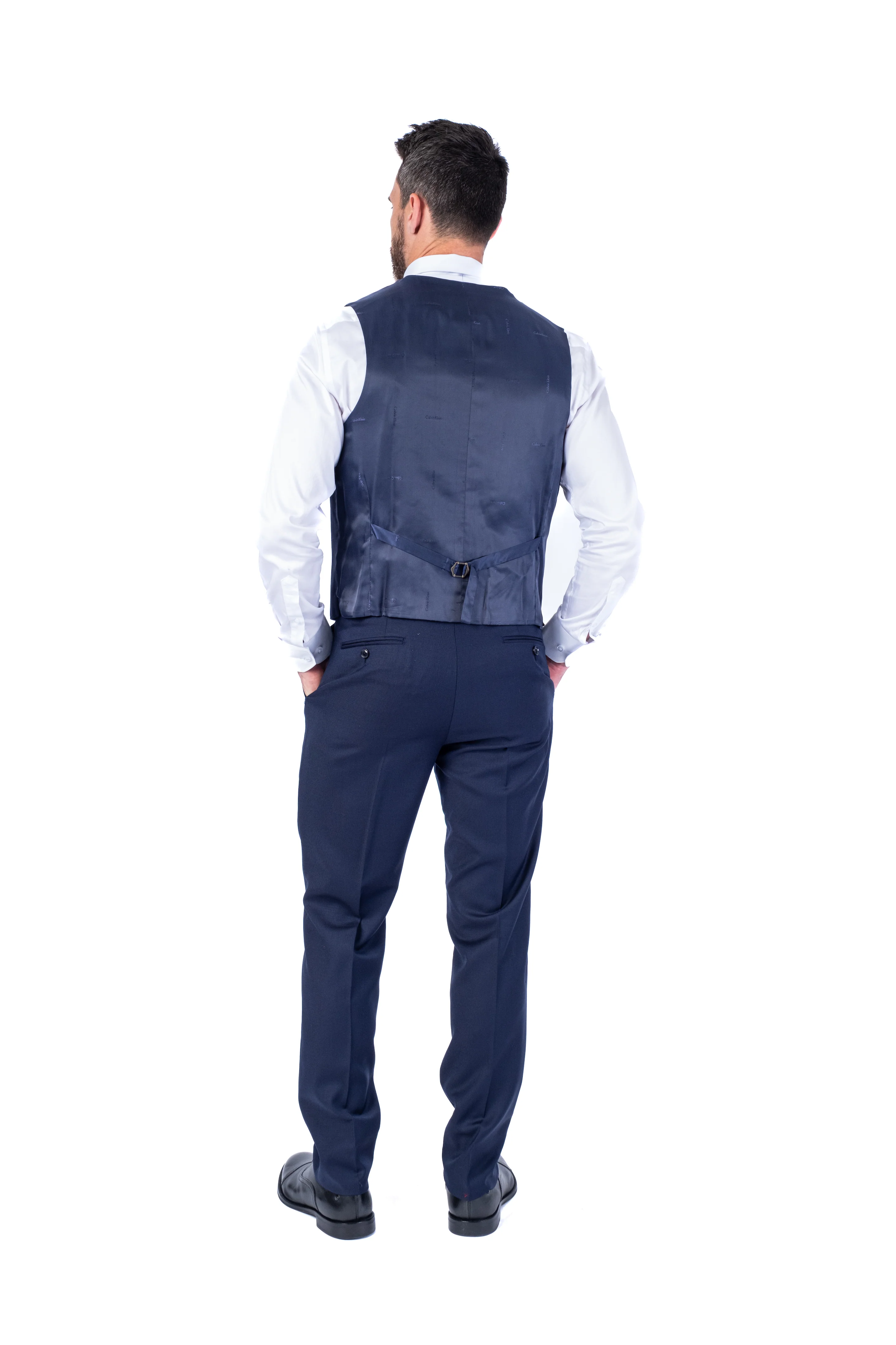 X-Fit 3pc Solid Stretch Suit - Navy - Image 7