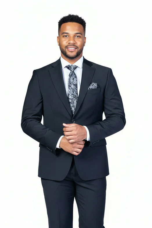 X-Slim MK Solid Suit (Big & Tall) - Black