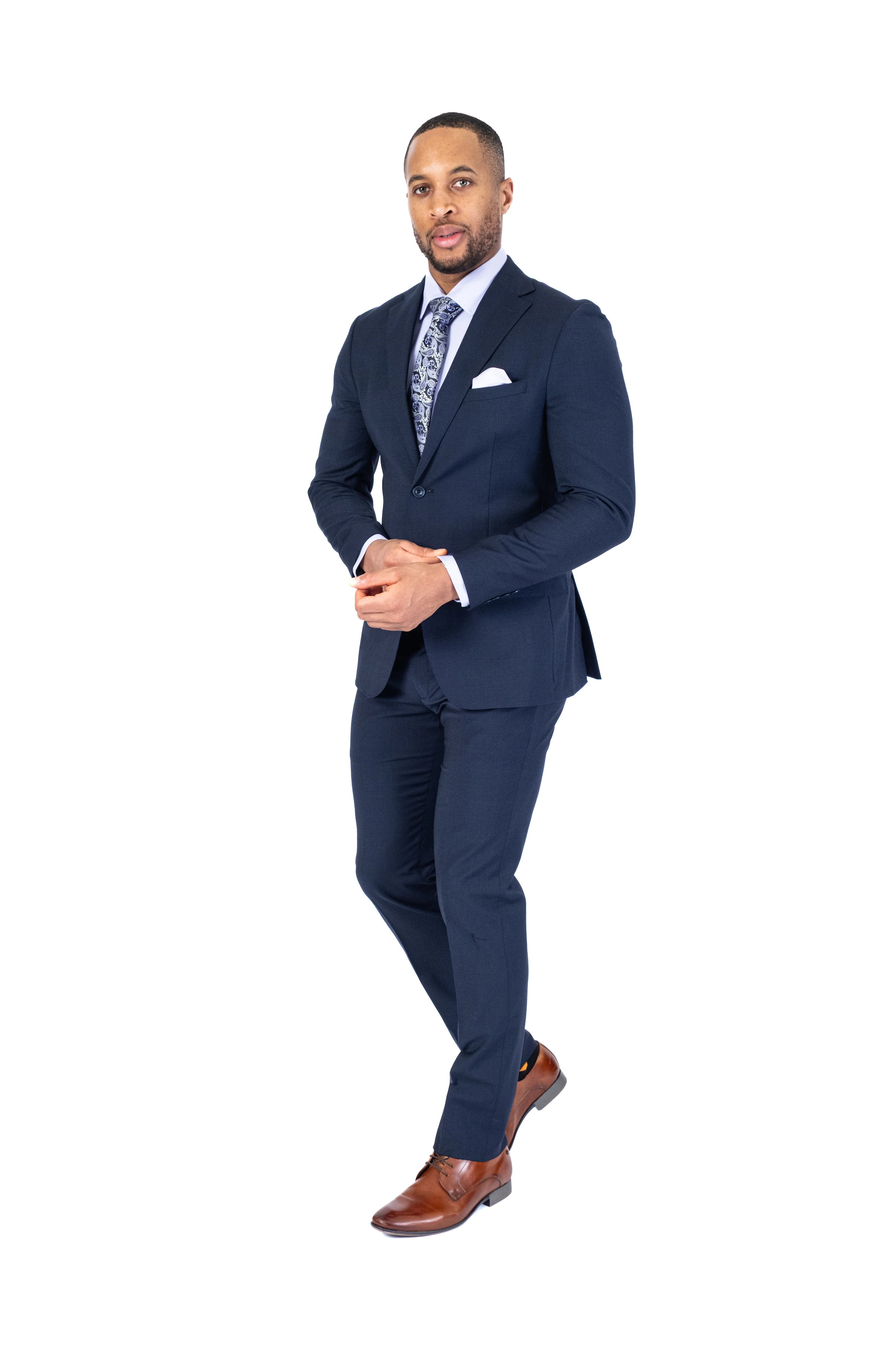 X-Slim MK Solid Suit - Navy - Image 2