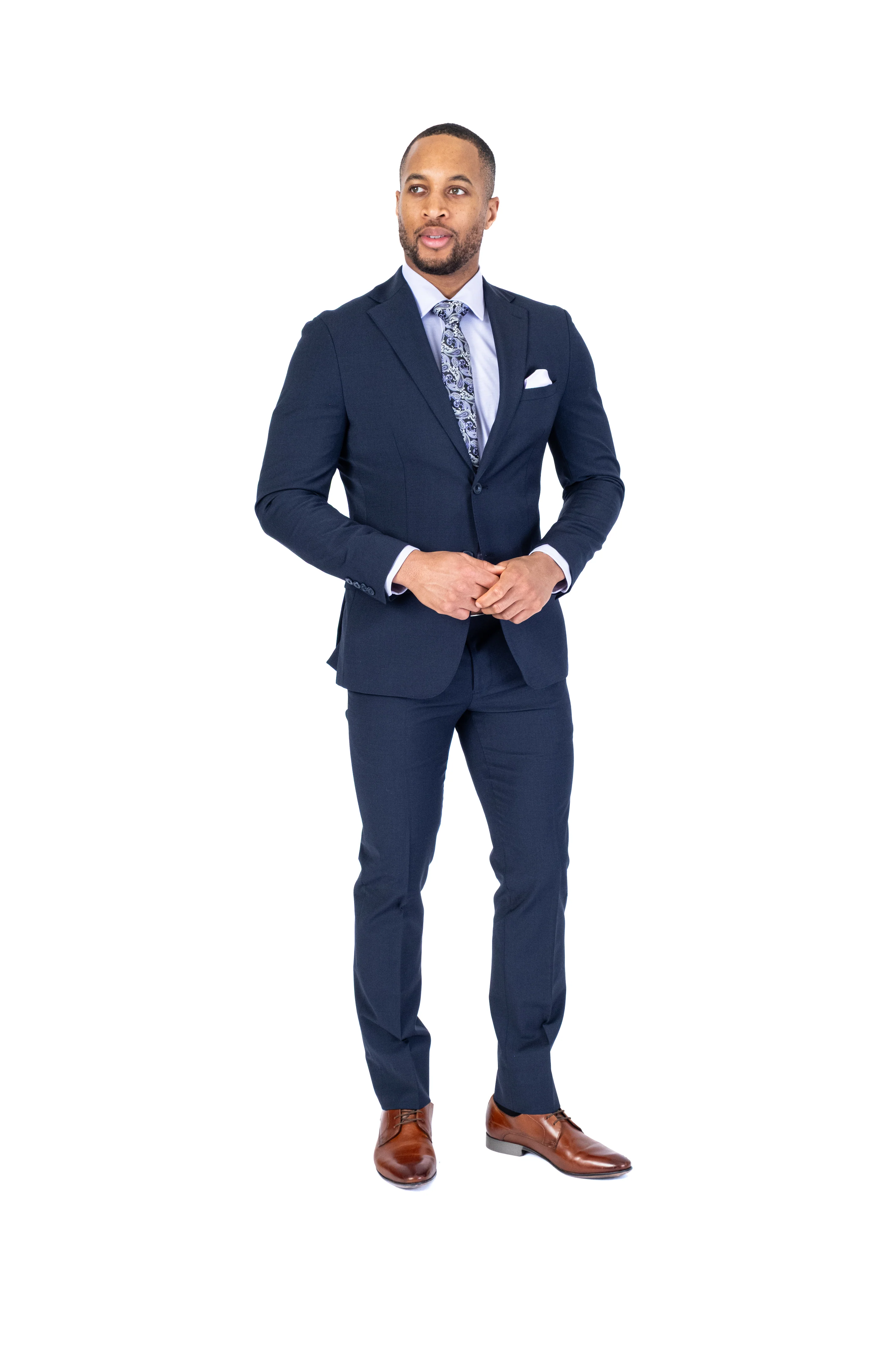 X-Slim MK Solid Suit - Navy - Image 3