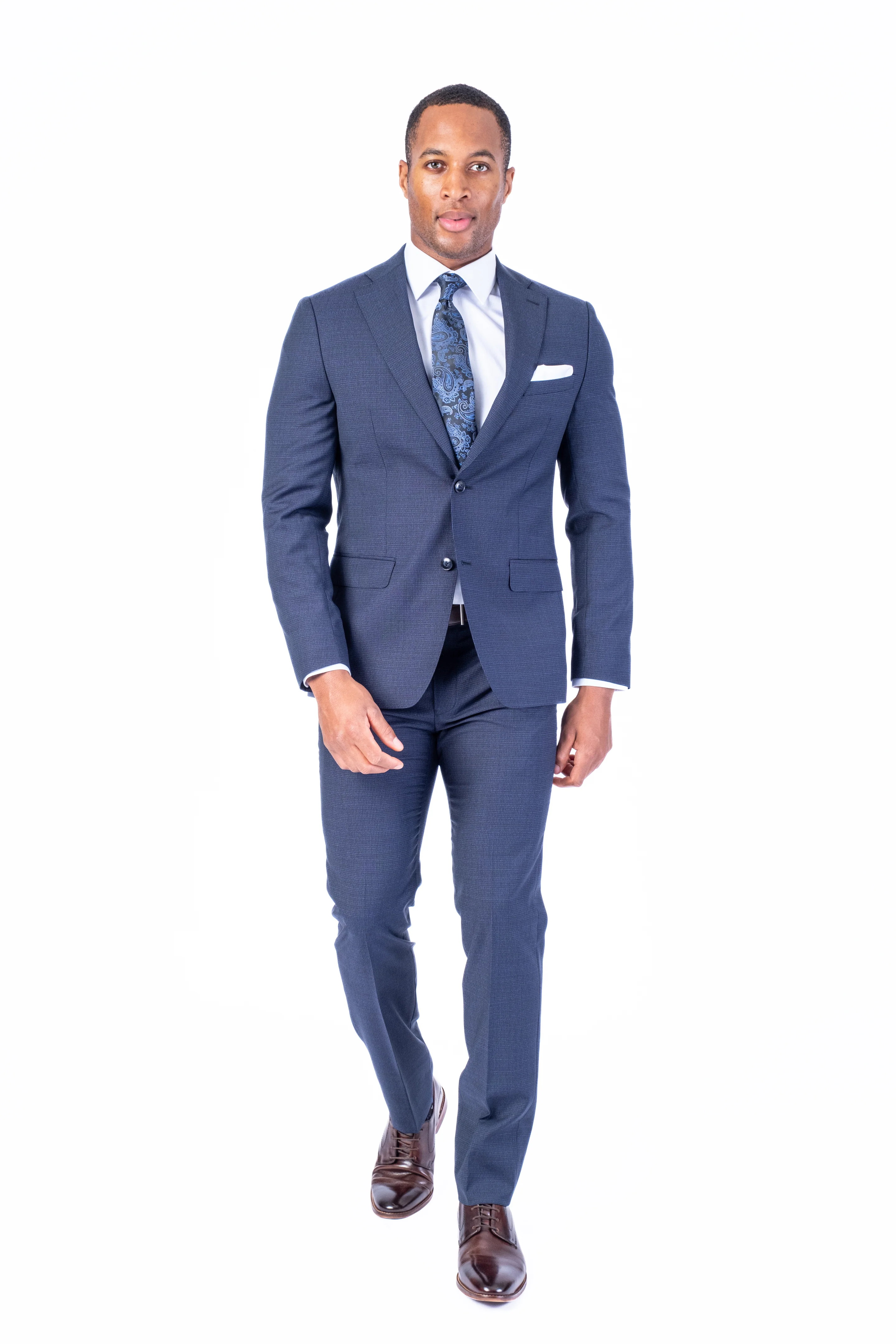 X-Slim MK Window Mini Grid Suit - Navy - Image 2