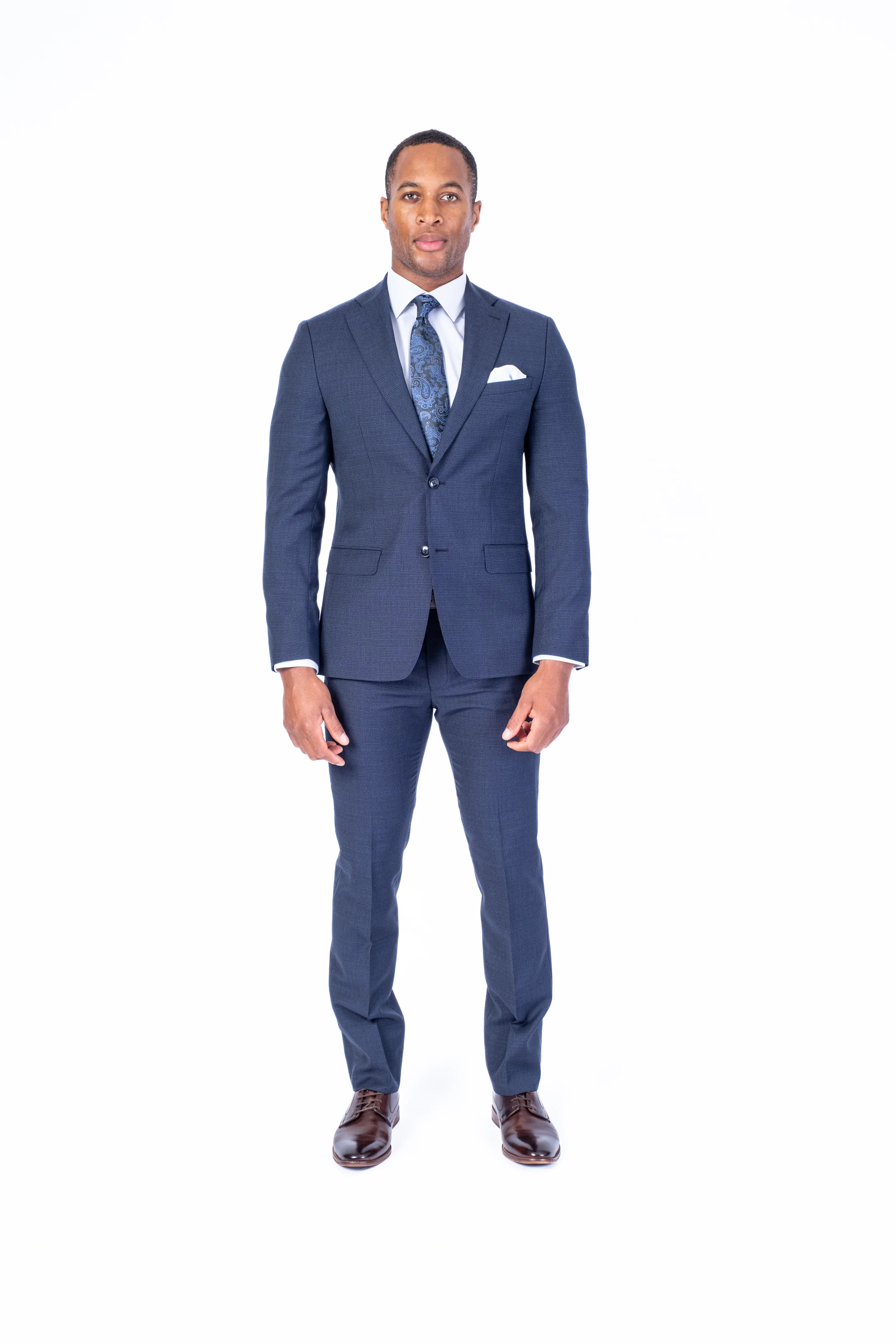 X-Slim MK Window Mini Grid Suit - Navy - Image 4