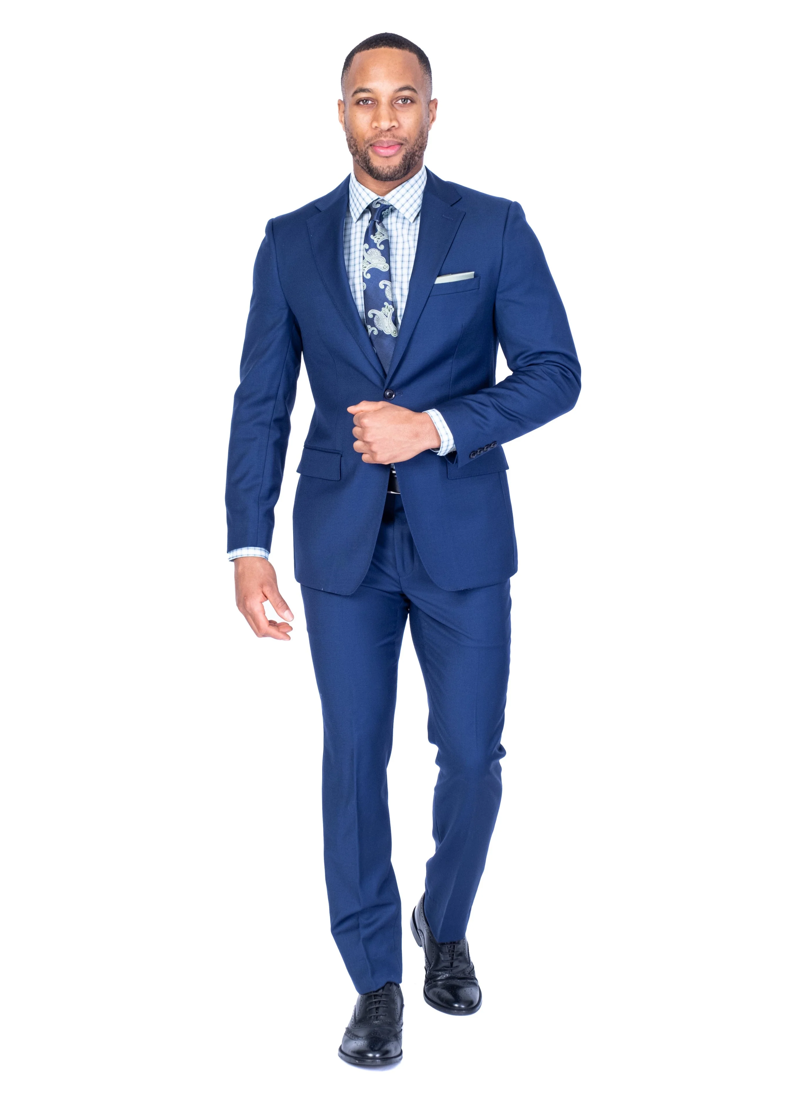 X-Slim Solid Suit - Blue - Image 2