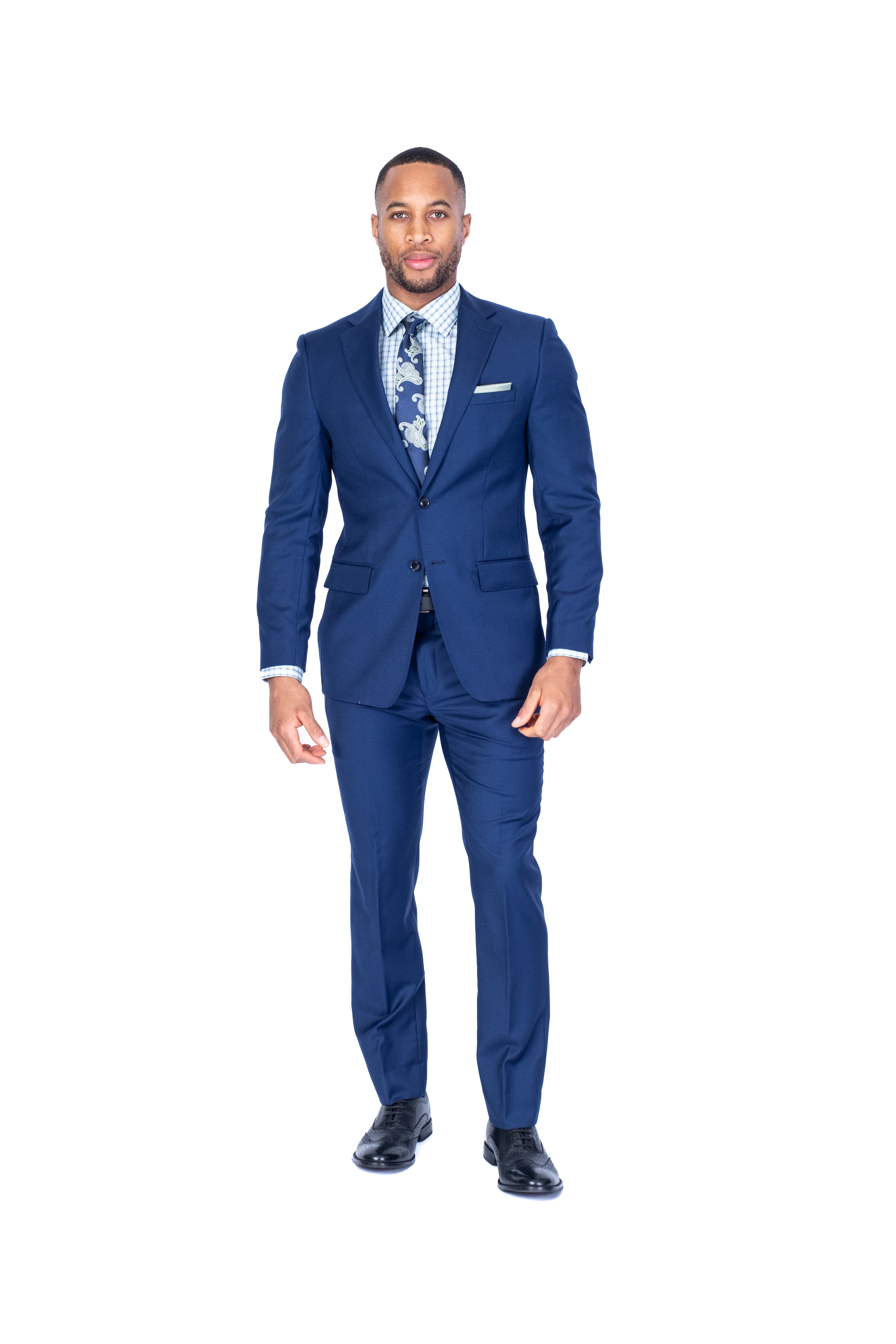 X-Slim Solid Suit - Blue - Image 3